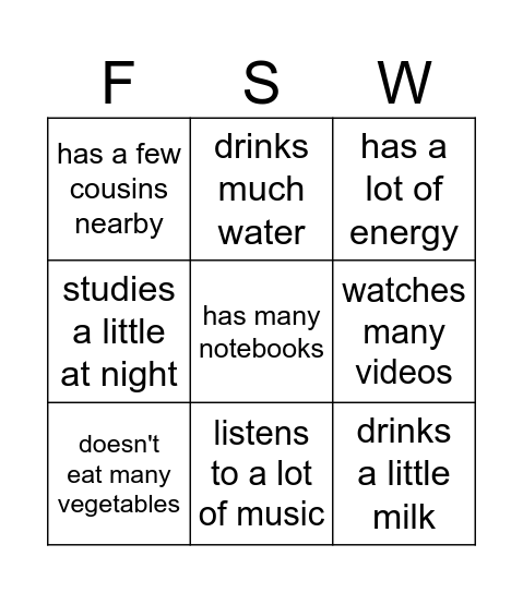 Find someone who... Bingo Card