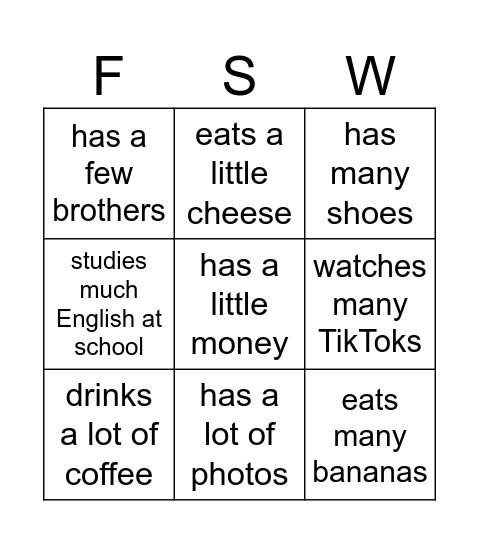 Find someone who... Bingo Card