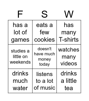 Find someone who... Bingo Card