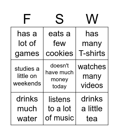 Find someone who... Bingo Card