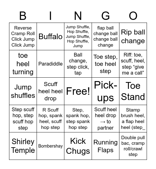 Bingo! Bingo Card