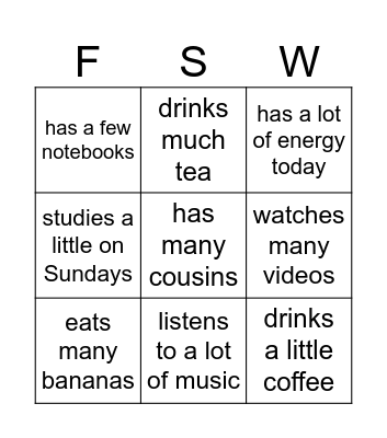 Find someone who... Bingo Card