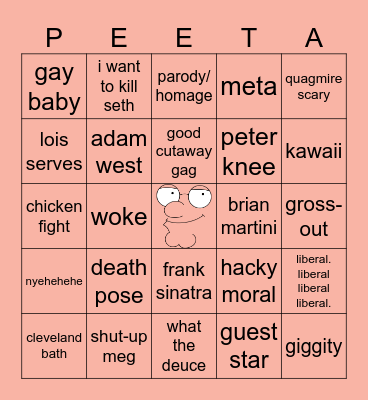 FAMILY GUY BINGO Card