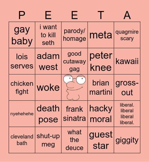 FAMILY GUY BINGO Card