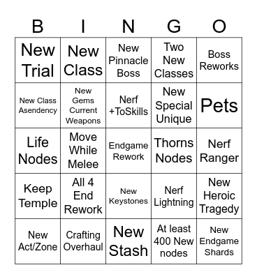 Poe2Bingo Card