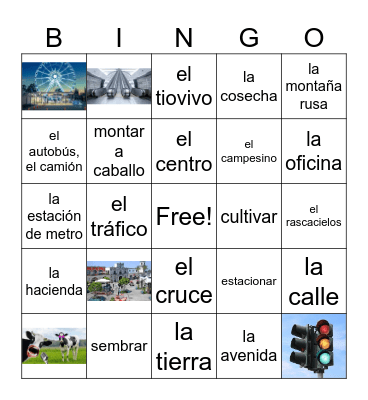 Capítulo 8- La ciudad y el campo Bingo Card