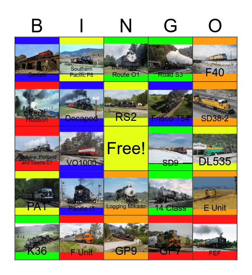 Western Railroads that I would like to take a photographs after John will say "Wave Bye Bye to Freddi Fish 4: The Case of the Hogfish Rustlers of Briny Gulch for Life" one day Bingo Card