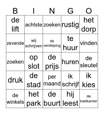 Bingo Thema 3 Bingo Card