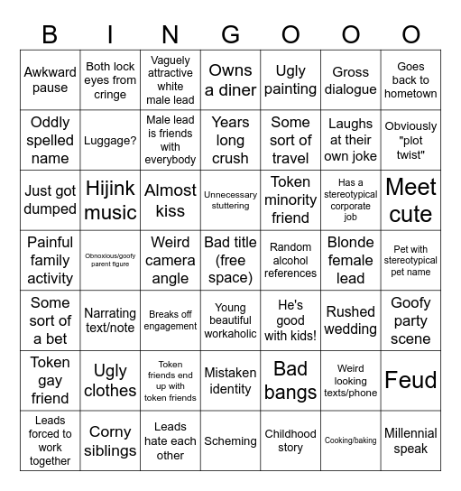 Hallmark Bingo Card