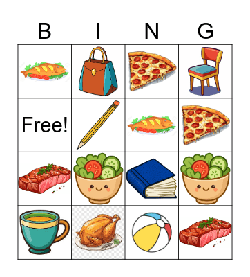 Food Bingo Card