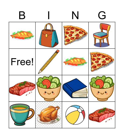 Food Bingo Card