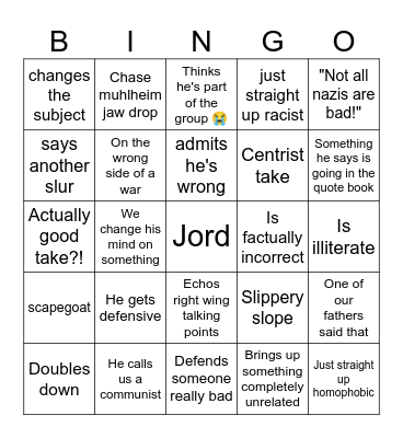 James Bingo Card