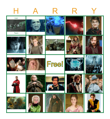 Harry Potter GoF Bingo Card