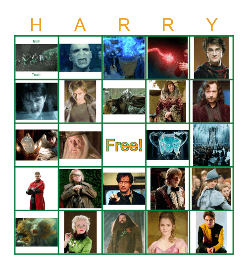 Harry Potter GoF Bingo Card