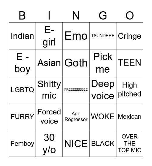 E-PAL BINGO Card