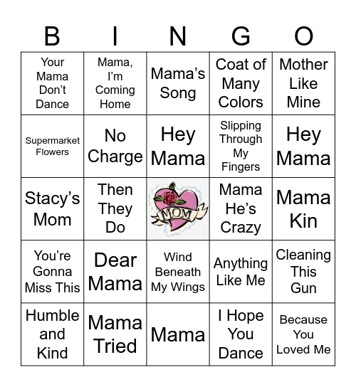 Bonne Fête des Meres! Bingo Card