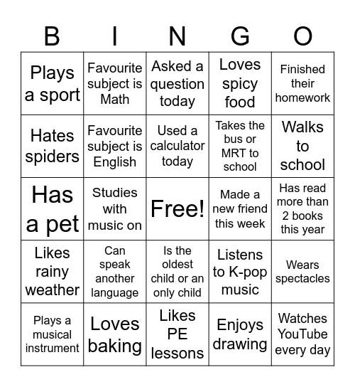 Bingo Card