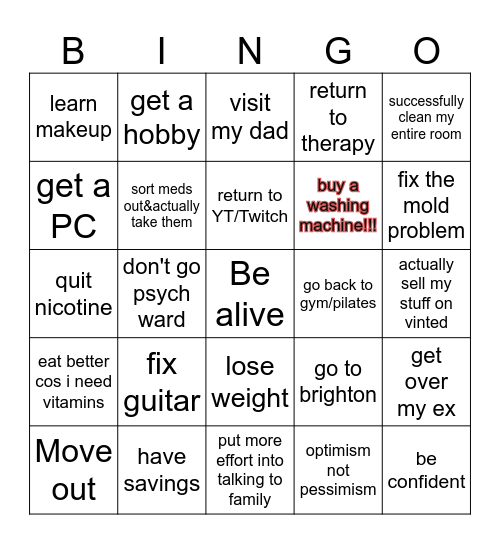 2026 bingo (starting May) Bingo Card