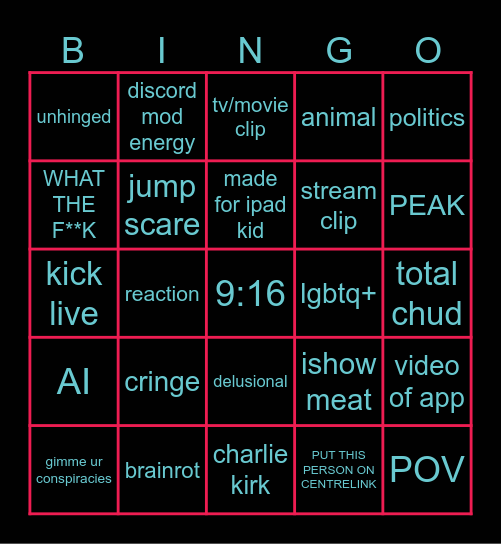 TikTok Bingo Card