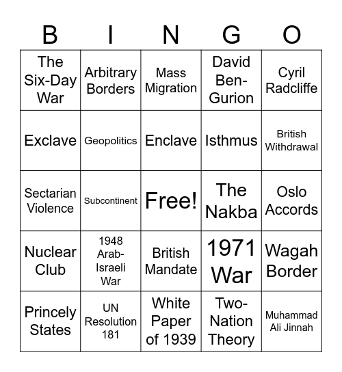 Bingo Was His Name-o! Bingo Card
