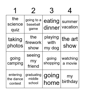 Bingo Card