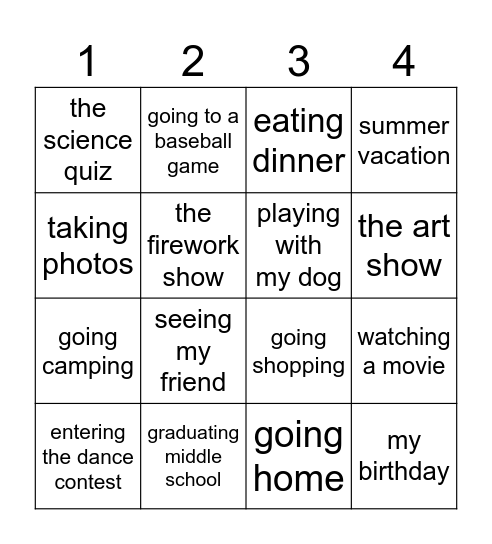 Bingo Card