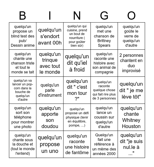 Mission secrète ... Bingo Card