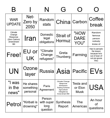 Legal 106 Week 11 (14 May) Bingo Card