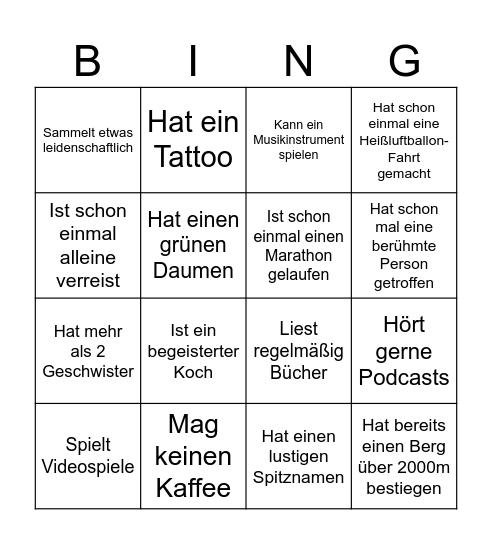 Referatsworkshop V A 5 Bingo Card