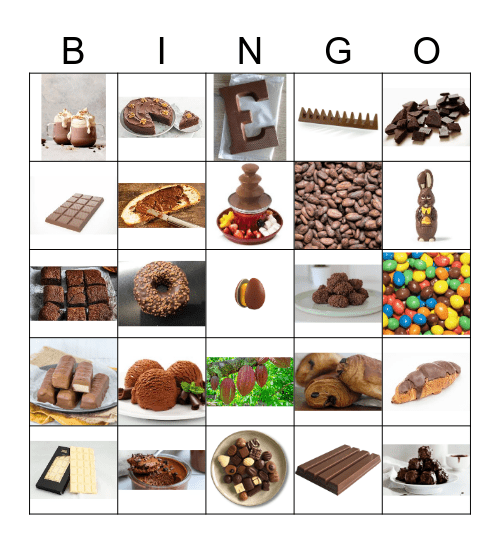 Chocoladebingo Card