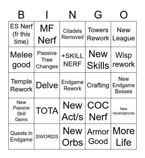 0.5 Bingo Card