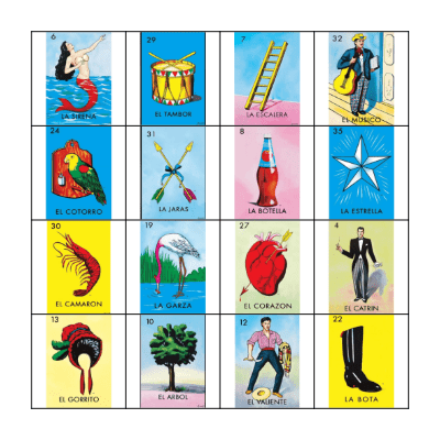 Loteria! Bingo Card