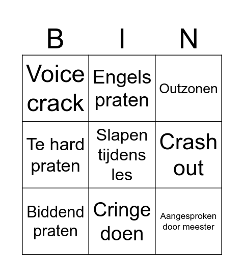 Huseyin Bingo Card