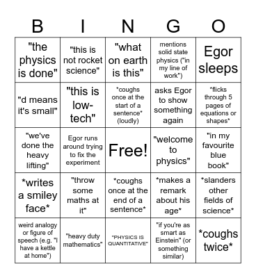 Warburton Bingo Card