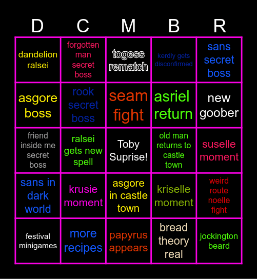 chapter 5 Bingo Card