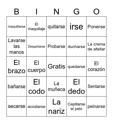 Ch. 1 Vocab (2) Bingo Card