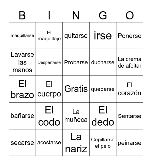 Ch. 1 Vocab (2) Bingo Card
