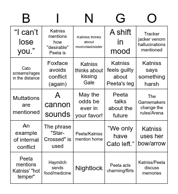 THG: Ch. 23 Bingo Card