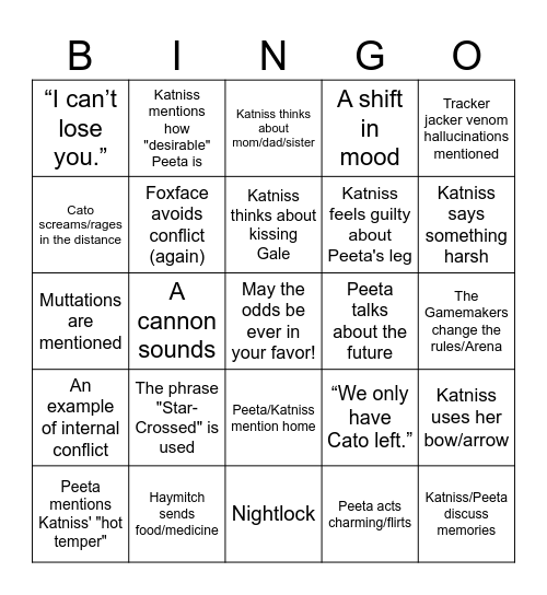 THG: Ch. 23 Bingo Card