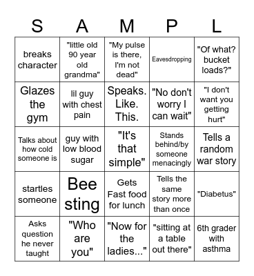 Medical Documents Bingo Card