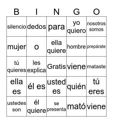 La Loteria 1-5 Bingo Card