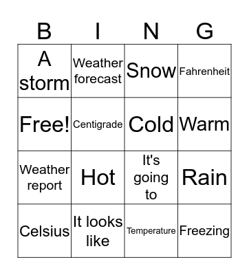 It looks like~ Bingo Card