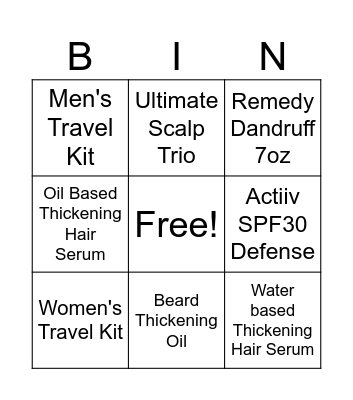 Actiiv Bingo Card