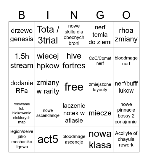 0.5 Bingo Card