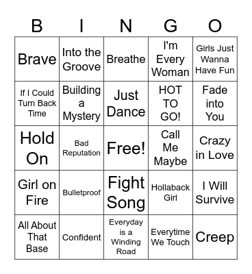 GIRL POWER (2) Bingo Card