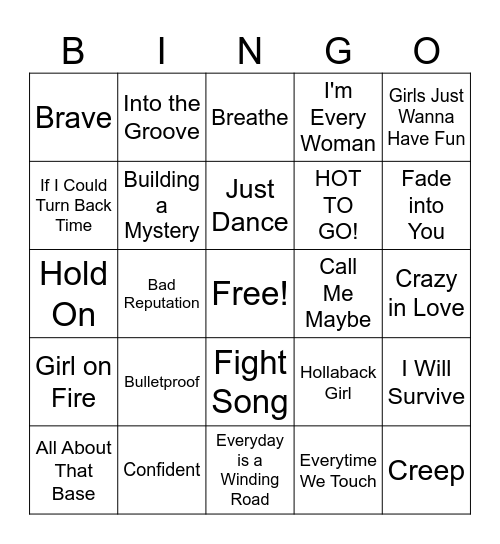 GIRL POWER (2) Bingo Card