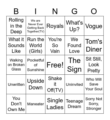 GIRL POWER! (03) Bingo Card