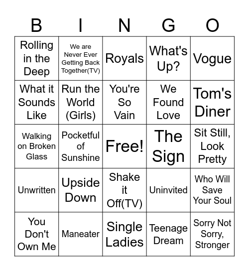 GIRL POWER! (03) Bingo Card