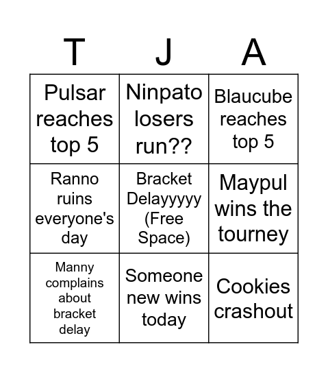 Almancup #284 Bingo Card