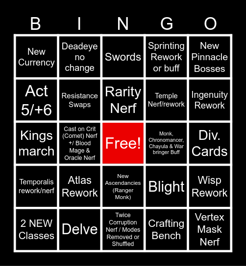 0.5 BINGO Card